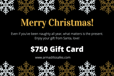 Armadillo Safe and Vault Christmas Gift Card Armadillo Safe and Vault