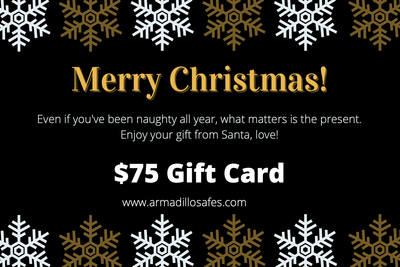 Armadillo Safe and Vault Christmas Gift Card Armadillo Safe and Vault