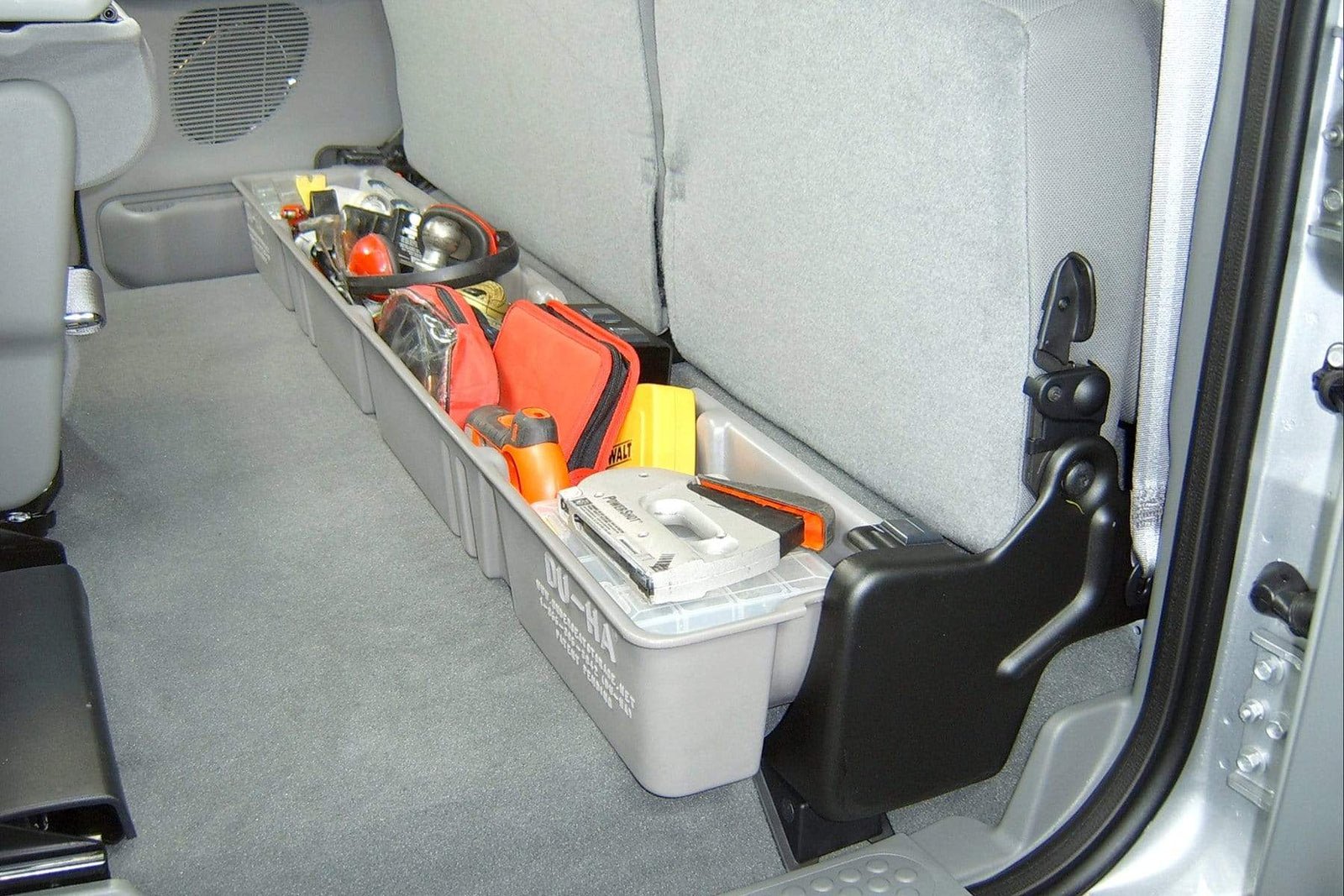 DU-HA 2000-2008 Ford F250-F550 SuperDuty Supercab Underseat Cab Storage Armadillo Safe and Vault
