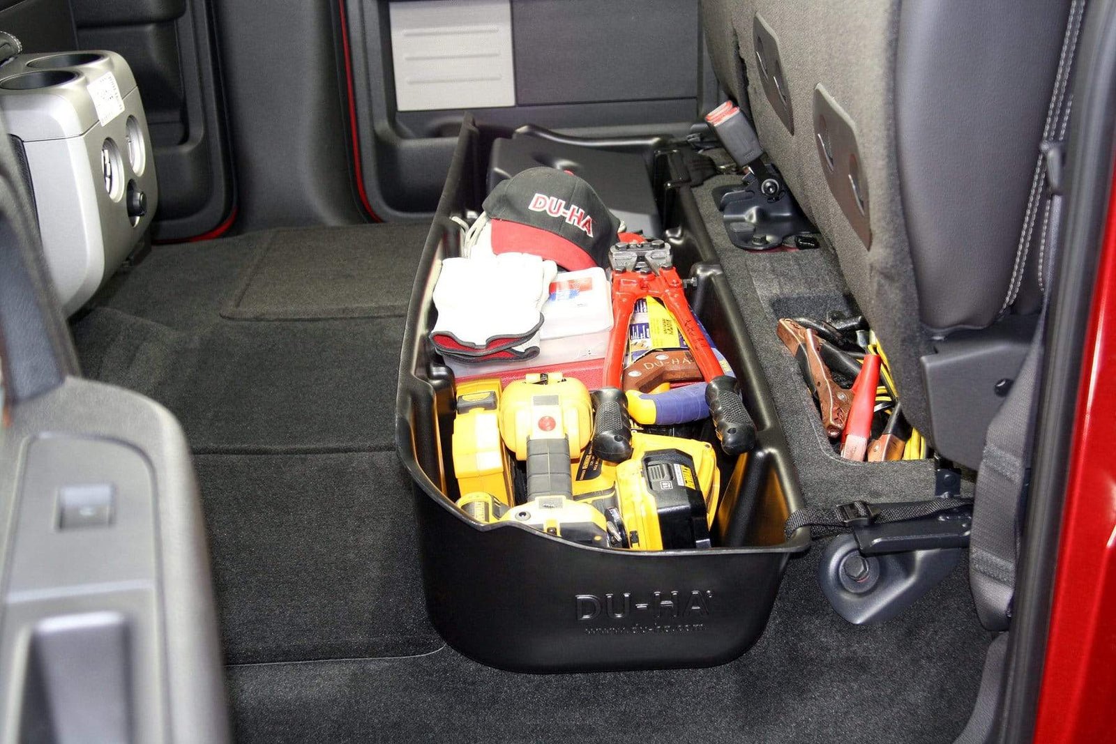 DU-HA 2009-2014 Ford F150 SuperCrew Underseat Cab Storage - Factory Subwoofer Armadillo Safe and Vault