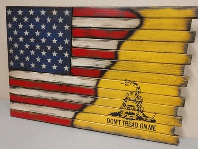 Liberty Home Deluxe 3 Compartment Gun Concealment Case (Hybrid American Flag Designs) Armadillo Safe and Vault
