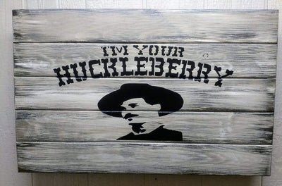 Liberty Home I'm Your Huckleberry Hidden Gun Storage Sign Armadillo Safe and Vault