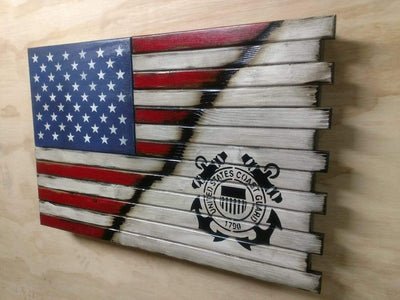 Liberty Home Large 2 Compartment Premium American Flag Concealment Case with Logo Armadillo Safe and Vault