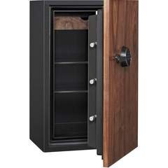 Phoenix DBAUM800 Fingerprint Lock Luxury Fireproof Safe with Walnut Door 3.0 cu ft