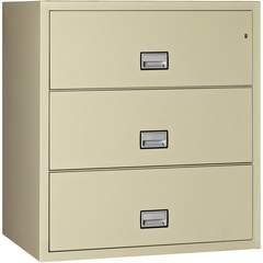 Phoenix LAT3W38 Lateral 38 inch 3-Drawer Fireproof File Cabinet Armadillo Safe and Vault