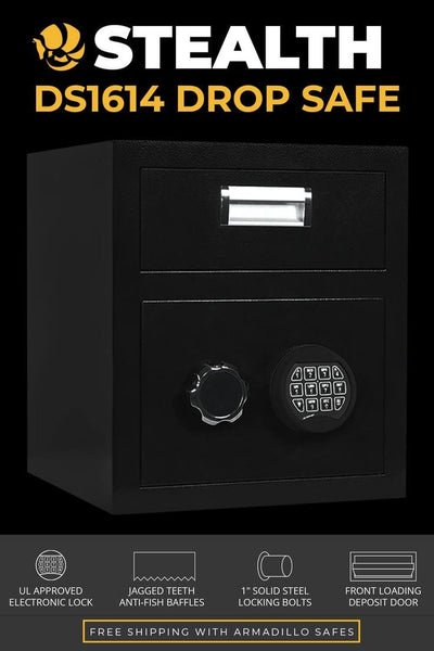 Stealth DS1614 Drop Safe Mini Depository Vault Armadillo Safe and Vault
