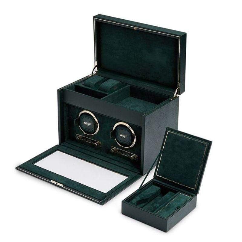 WOLF British Racing Green Double Watch Winder