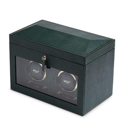 WOLF British Racing Green Double Watch Winder