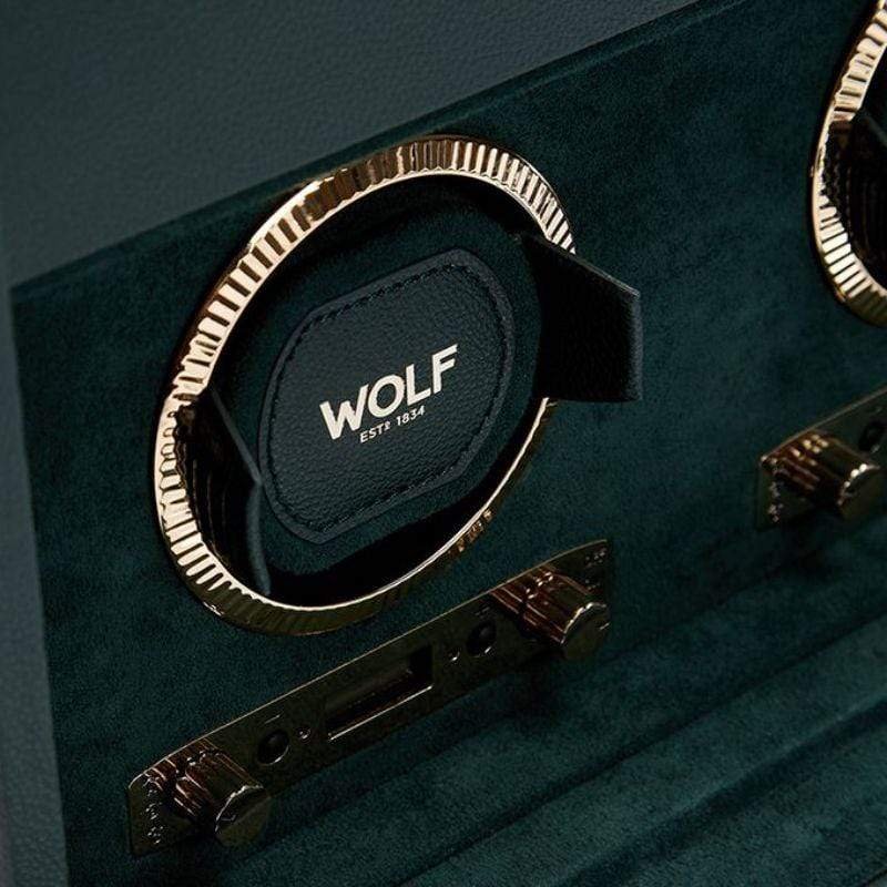 WOLF British Racing Green Double Watch Winder