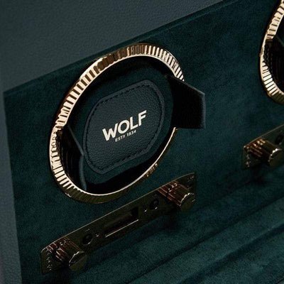 WOLF British Racing Green Double Watch Winder