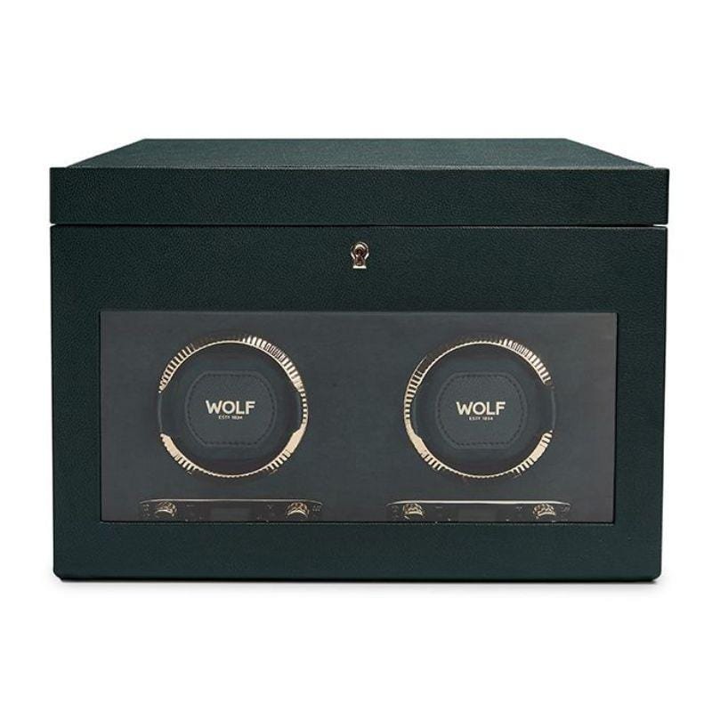 WOLF British Racing Green Double Watch Winder