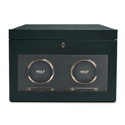 WOLF British Racing Green Double Watch Winder